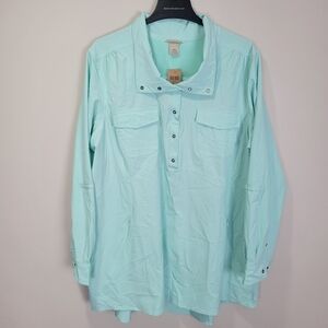 Duluth Trading Co Womens Sol Survivor Sun Protection Tunic Long Sleeve Shirt XXL